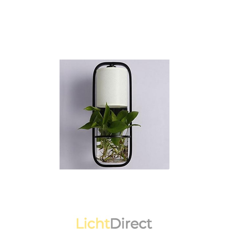 Moderne ijzeren creatieve potplanten glazen wandlamp
