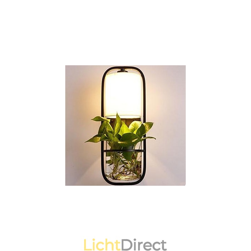 Moderne ijzeren creatieve potplanten glazen wandlamp