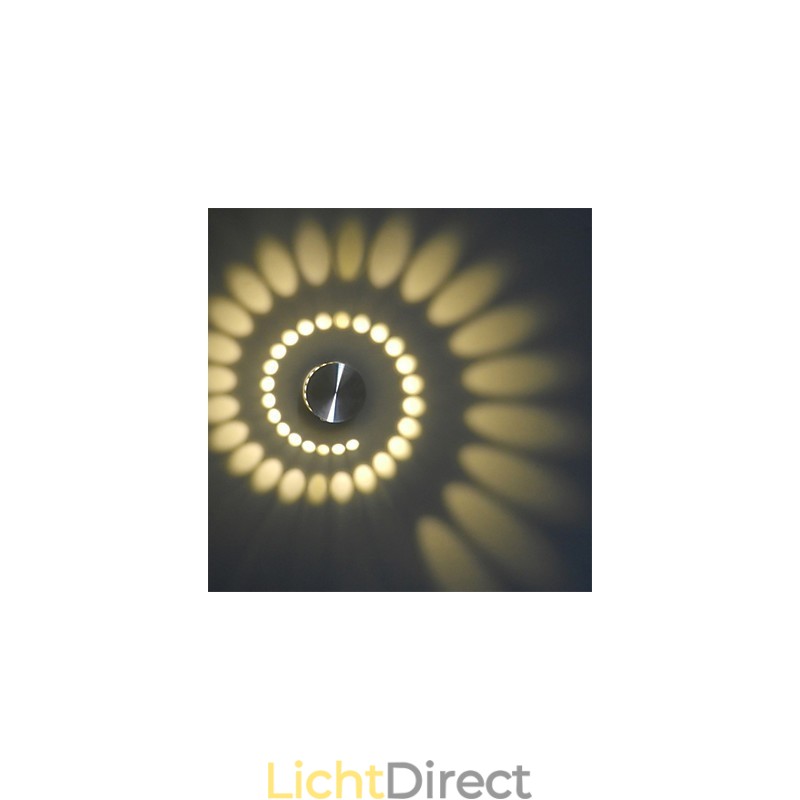 Moderne lichte aluminium inbouw wandlamp geïntegreerd