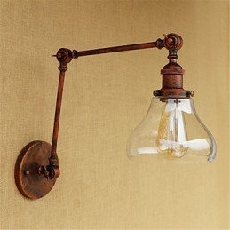 Landelijk Retro Gegalvaniseerd Kenmerk voor Mini Stijl Oogbescherming Omgevingslicht Zwenkarmlampen Muur