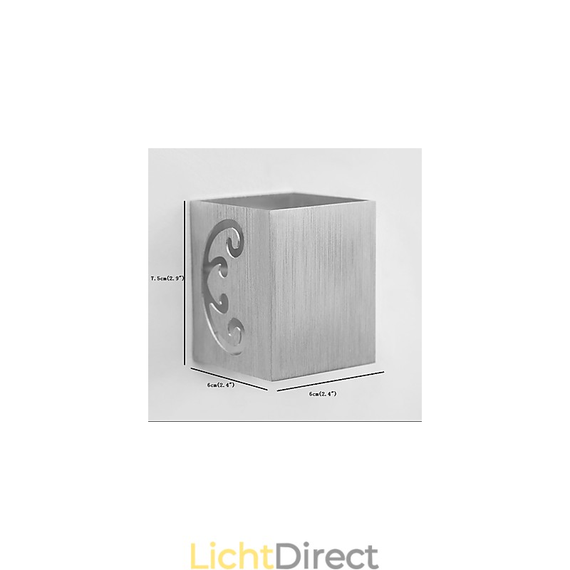 Moderne lichte aluminium wandlamp met plafondbevestiging, decoratieve wandlampen
