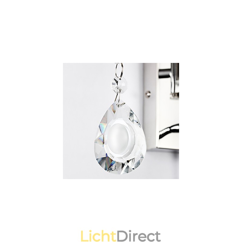 Moderne eigentijdse rustieke lodge moderne eigentijdse landelijke chromen functie voor kristallen zwenkarm wandlamp