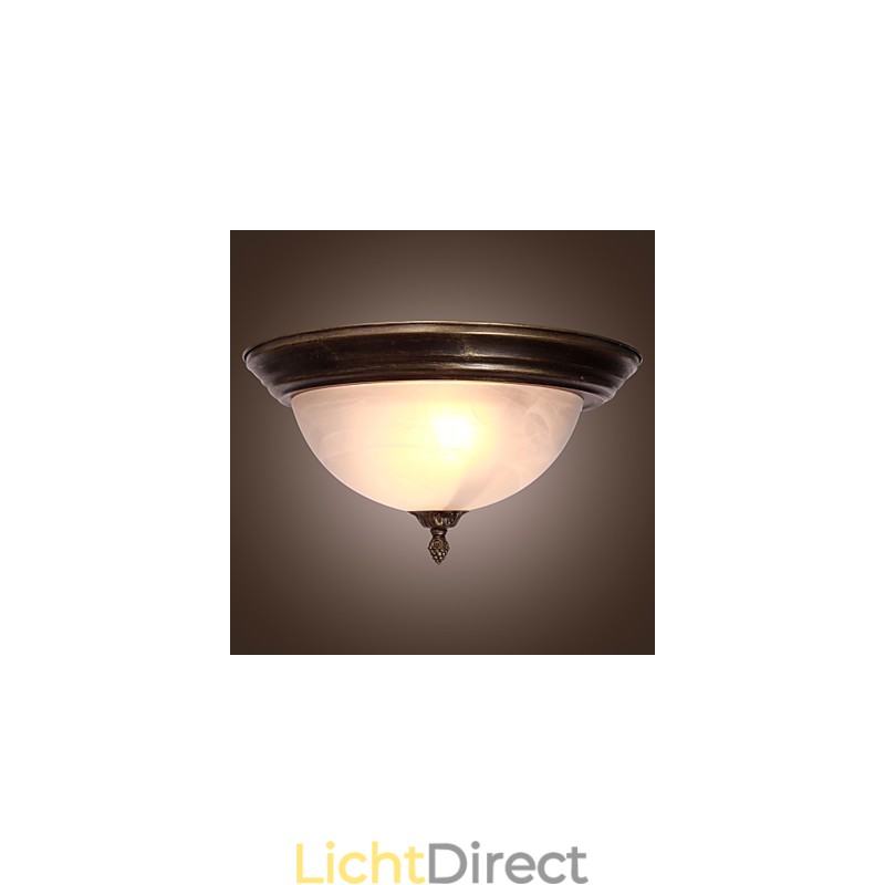 Antiek geïnspireerde plafondlamp met 2 lampen