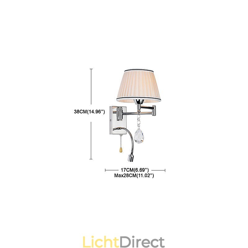 Wandlamp Modern Hedendaags Rustiek Lodge Modern Hedendaags Landelijk Chroom Kenmerk voor Kristallen Zwenkarm