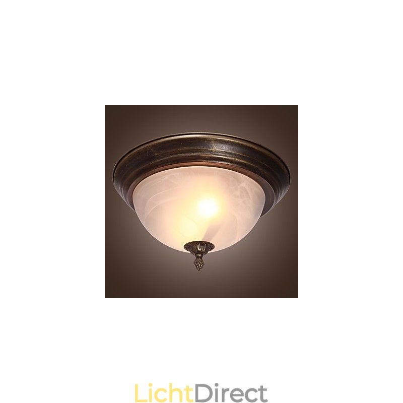 Antiek geïnspireerde plafondlamp met 2 lampen