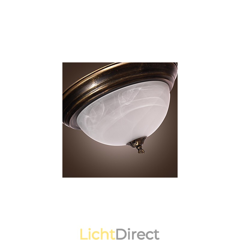 Antiek geïnspireerde plafondlamp met 2 lampen