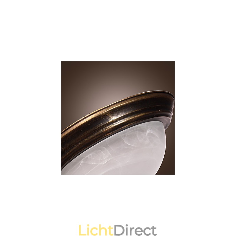 Antiek geïnspireerde plafondlamp met 2 lampen
