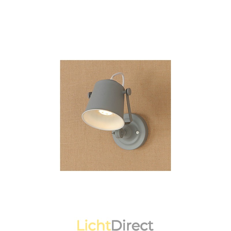 Geschilderde stalen wandlamp Dumb Black American Coffee Decoratie Retro wandlamp Lichtzwaardlamp op de muur