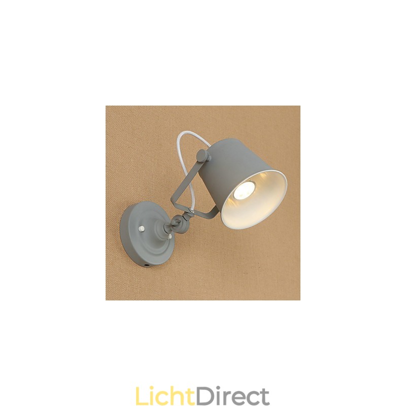 Geschilderde stalen wandlamp Dumb Black American Coffee Decoratie Retro wandlamp Lichtzwaardlamp op de muur