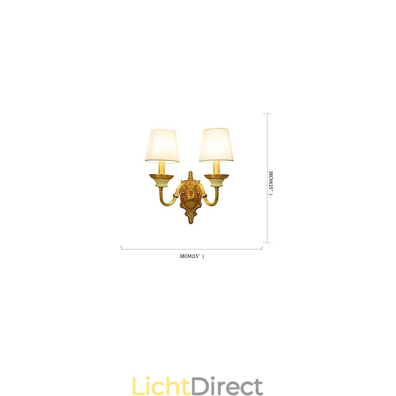 Eenvoudige landelijke traditionele klassieke messingfunctie voor mini-stijl uplight wandlampen wandlamp