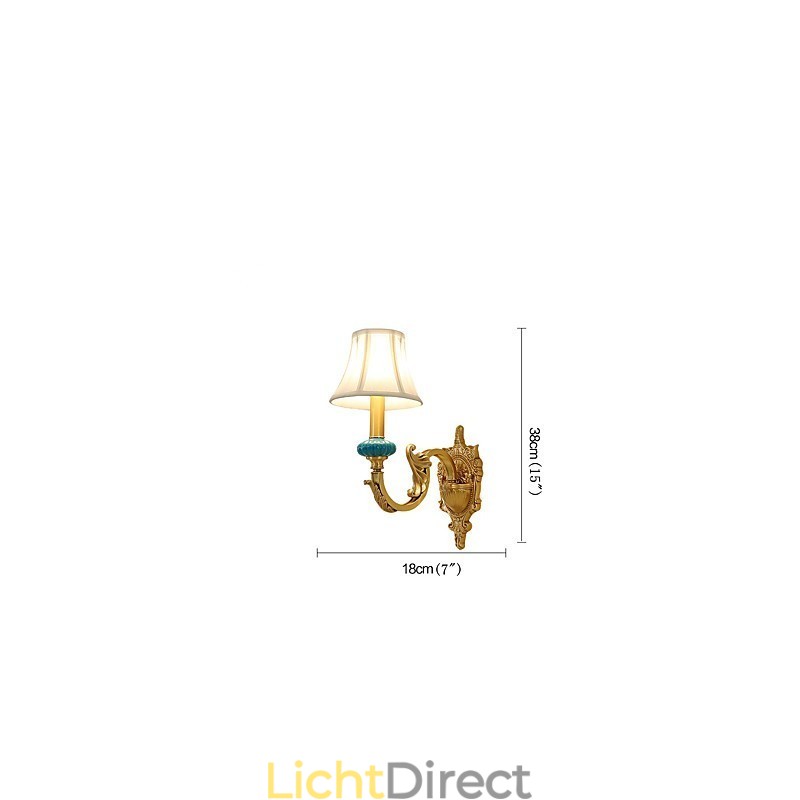 Eenvoudige landelijke traditionele klassieke messingfunctie voor mini-stijl uplight wandlampen wandlamp