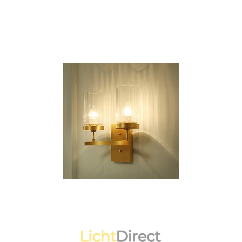 Traditionele klassieke landelijke messingfunctie voor mini-stijl uplight wandlampen wandlamp