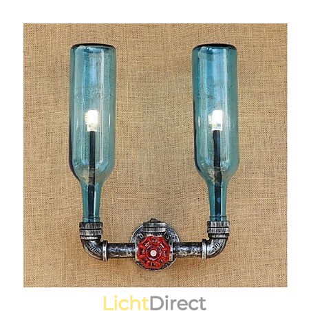 Retro Industriële Wind Switch Waterfles Wandlamp Wandlamp Blauw Retro Industriële Wind Switch Waterfles Wandlamp Wandlamp Blauw