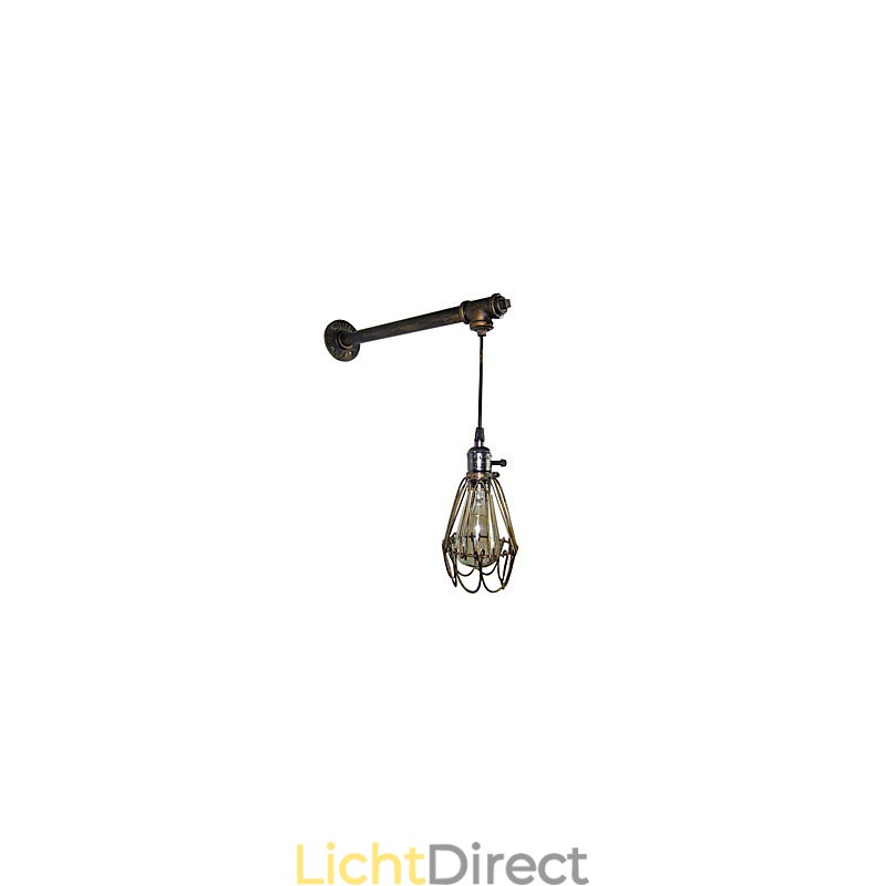 Loft vintage Wandlampen Met schakelaar Industriële Edison Fashion Simplicity Wandlamp Metalen Basiskap