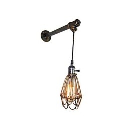Loft vintage Wandlampen Met schakelaar Industriële Edison Fashion Simplicity Wandlamp Metalen Basiskap