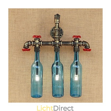 Retro Industriële Wind Switch Waterfles Wandlamp Wandlamp Blauw Retro Industriële Wind Switch Waterfles Wandlamp Wandlamp Blauw