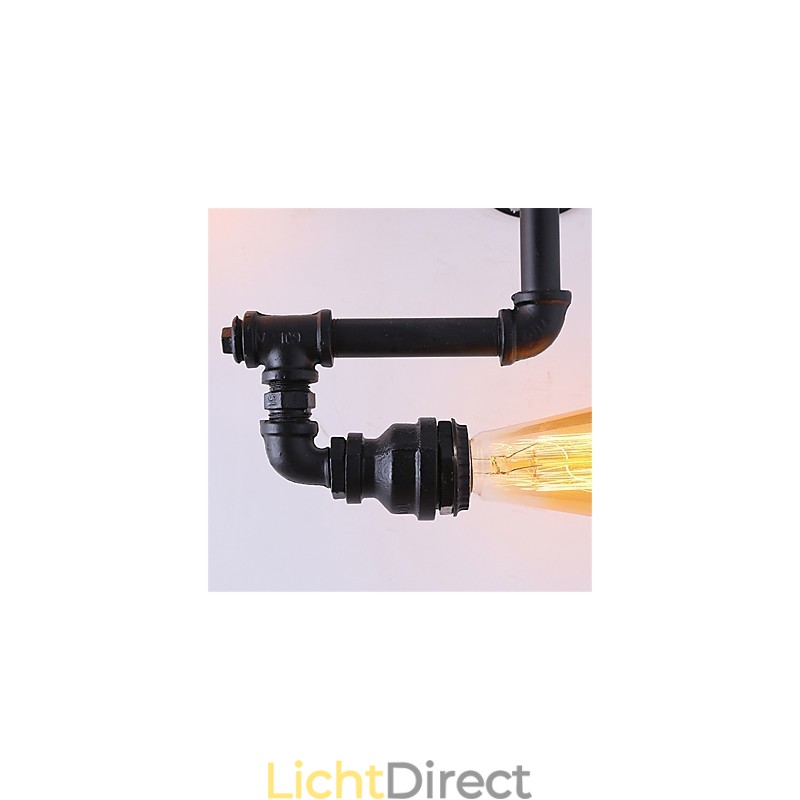 3 Hoofden Vintage Industriële Pijp Wandlampen Zwart Creatieve Verlichting Restaurant Café Bar Decoratieverlichting