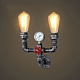 2 Hoofden Vintage Industriële Metalen Wandlampen Restaurant Café Bar Decoratieverlichting