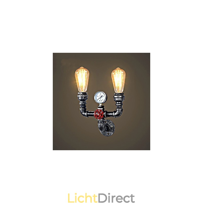 2 Hoofden Vintage Industriële Metalen Wandlampen Restaurant Café Bar Decoratieverlichting