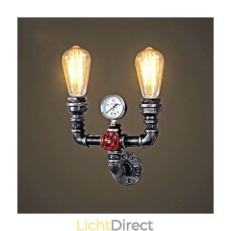 2 Hoofden Vintage Industriële Metalen Wandlampen Restaurant Café Bar Decoratieverlichting