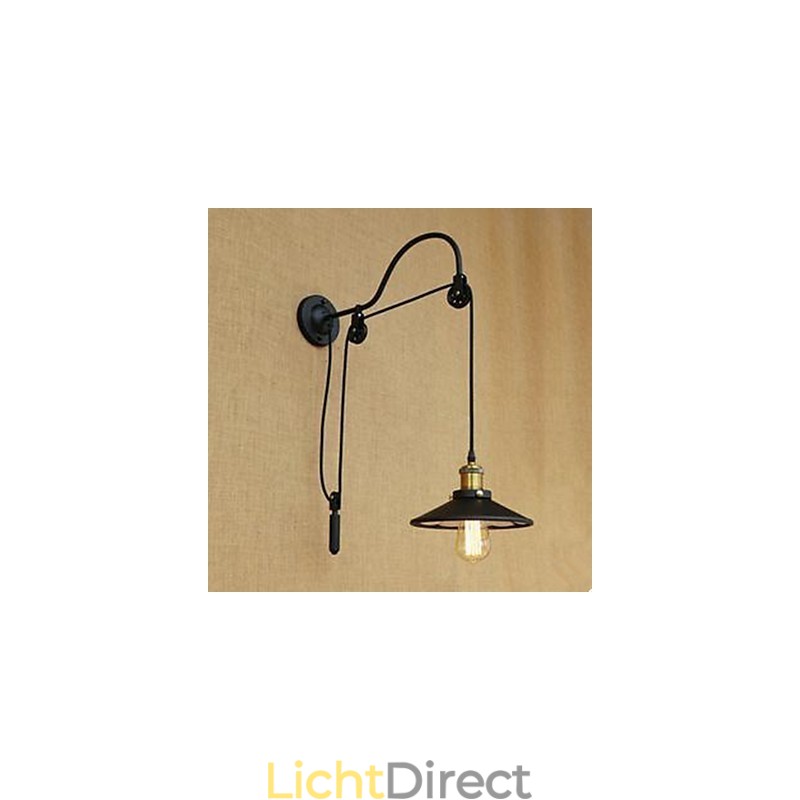 Liftende eetkamer wandlamp met verstelbare draadlengte van retro creatief karakter slaapkamer wandlamp ijzer