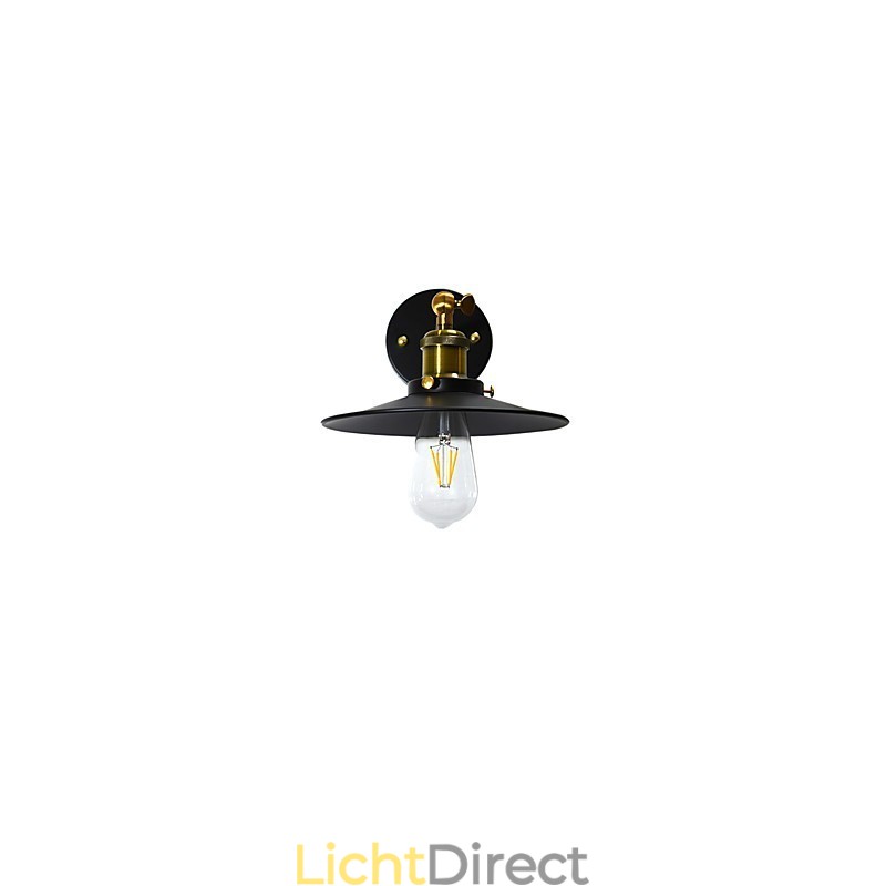 Verf enkele muur ijzeren wandlamp domme zwarte lichtzwaardlamp op muur