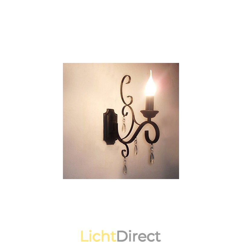 Kristallen kaarslamp ijzer creatieve persoonlijkheid gang trap decoratie nachtkastje lamp wandlamp