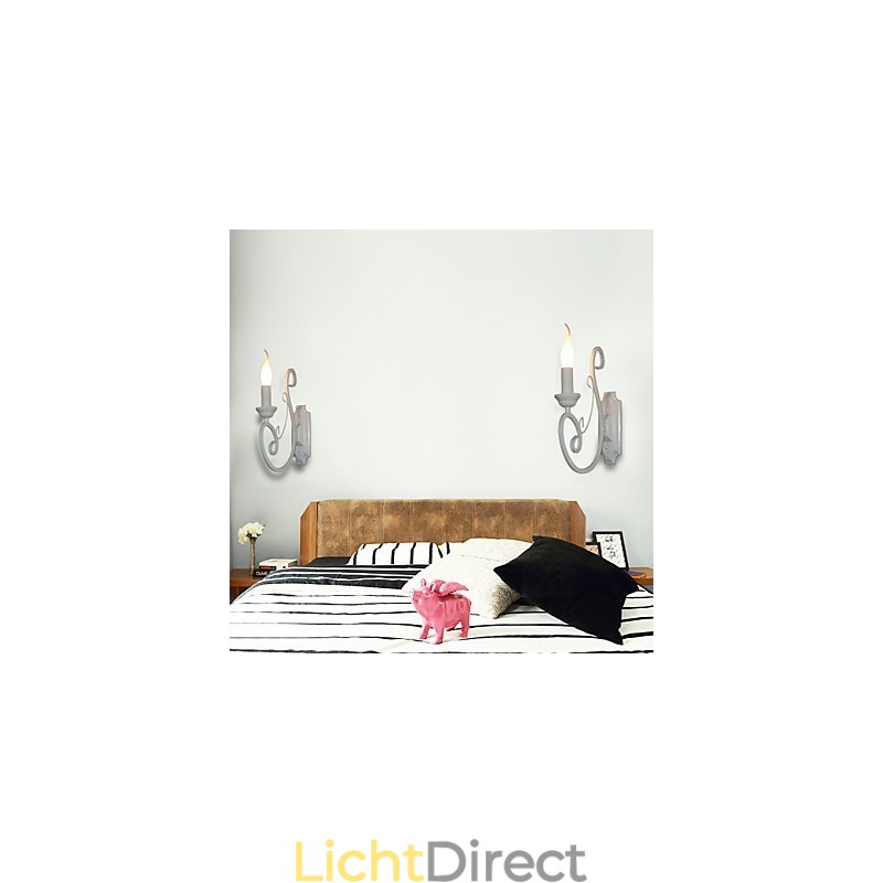 Kaarslamp Bedlamp Wandlamp IJzer Gang Creatieve Pastorale Spiegellamp