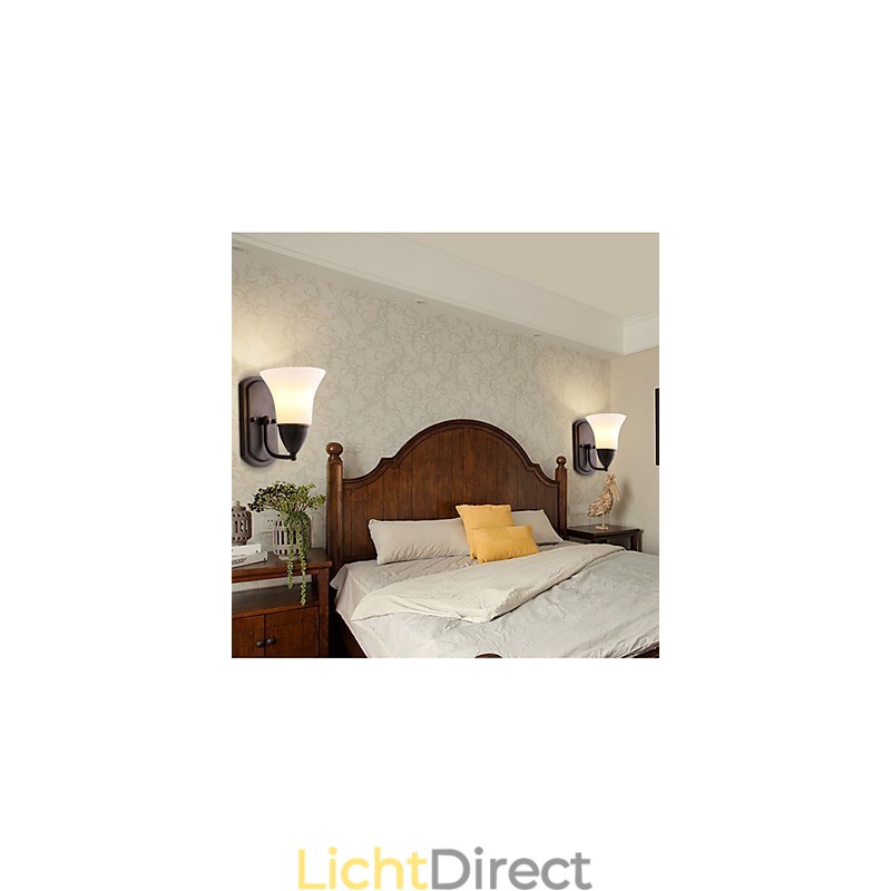 Rustieke Lodge Zwarte Oxide Afwerking Kenmerk voor Oogbescherming Sfeerverlichting Wandlampen Wandlamp