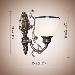 Eenvoudige Amerikaanse wandlamp, bedlamp, woonkamer decoratieve lamp, smeedijzer, Europese stijl, creatieve wandlamp