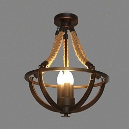 Amerikaanse plafond retro touw eenvoudige lamp