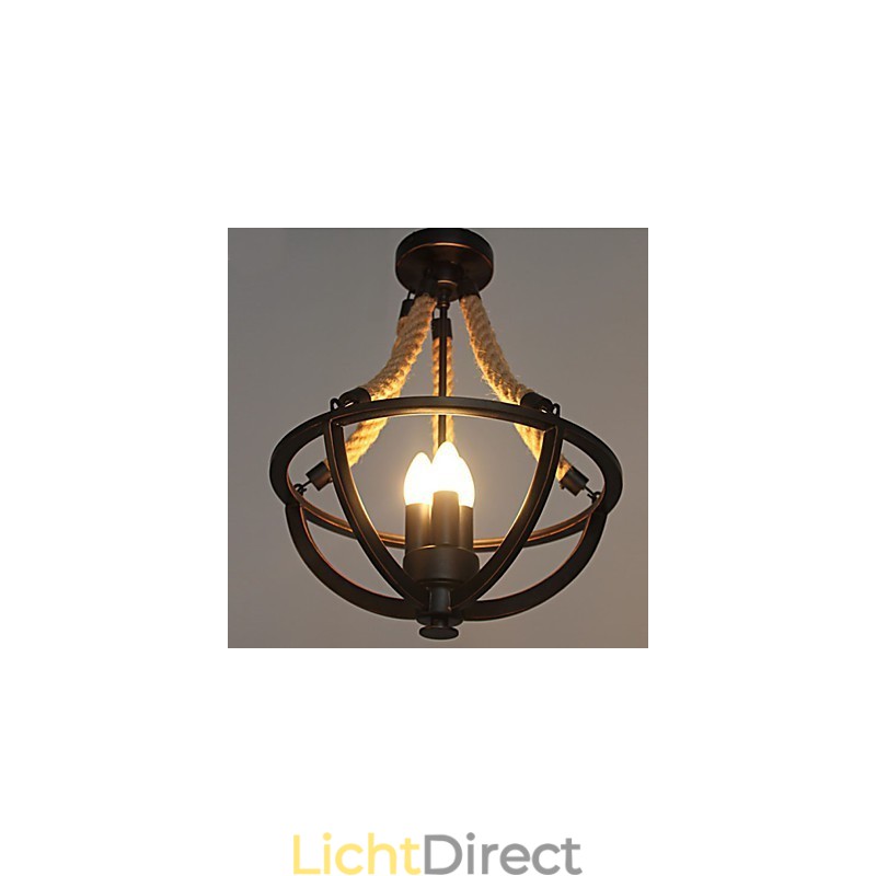 Amerikaanse plafond retro touw eenvoudige lamp