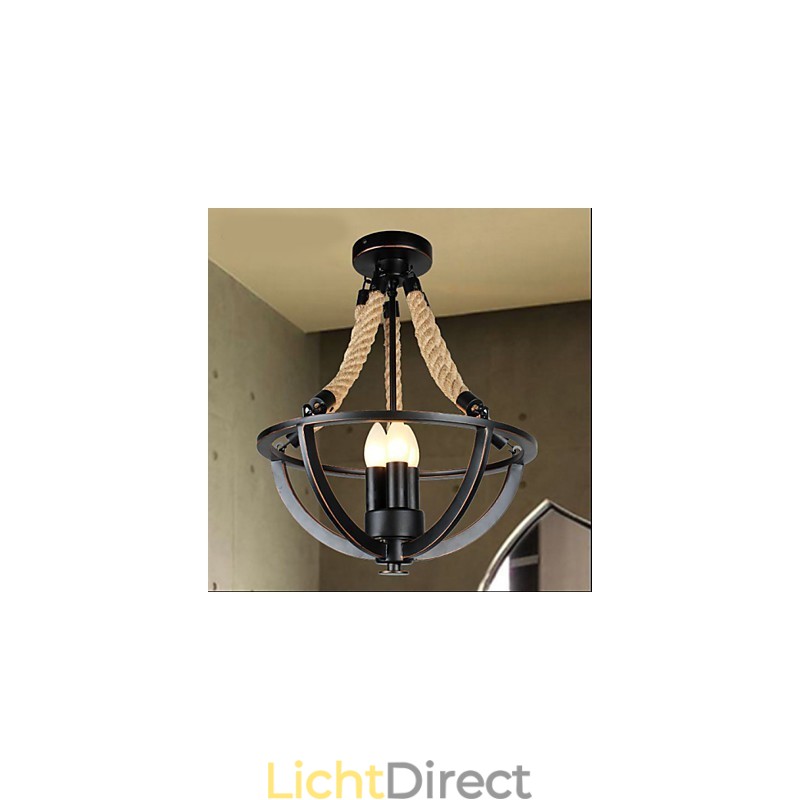 Amerikaanse plafond retro touw eenvoudige lamp