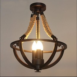 Amerikaanse plafond retro touw eenvoudige lamp