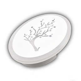 Pruim gesneden acryl scrub wandlamp ronde vorm bedlamp gangverlichting warm wit AC220V