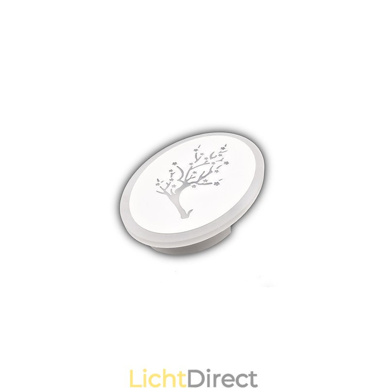 Pruim gesneden acryl scrub wandlamp ronde vorm bedlamp gangverlichting warm wit AC220V