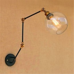Rustieke Lodge Chrome-functie voor Swing Arm Ambient Light Swing Arm Lights Wandlamp