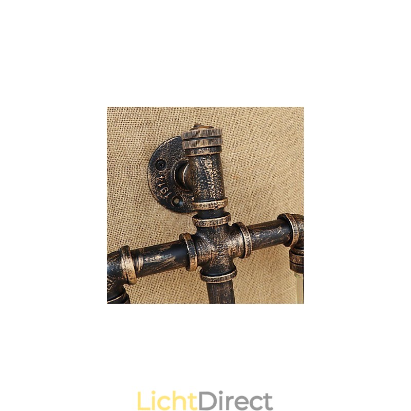 Amerikaans thema restaurant bar ijzer met schakelaar waterpijp wijnfles wandlamp amber