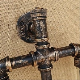 Amerikaans thema restaurant bar ijzer met schakelaar waterpijp wijnfles wandlamp grijs