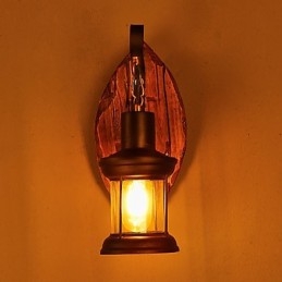 Enkele kop industriële vintage retro houten metalen schilderij kleur wandlamp voor de thuishotel gang decoreren wandlamp