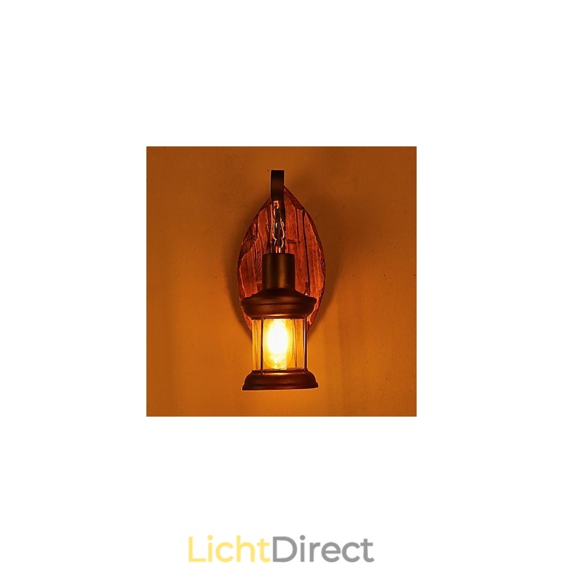 Enkele kop industriële vintage retro houten metalen schilderij kleur wandlamp voor de thuishotel gang decoreren wandlamp