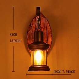 Enkele kop industriële vintage retro houten metalen schilderij kleur wandlamp voor de thuishotel gang decoreren wandlamp