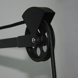 Amerikaanse landelijke stijl wandlamp retro creatief Houten katrol wandlamp