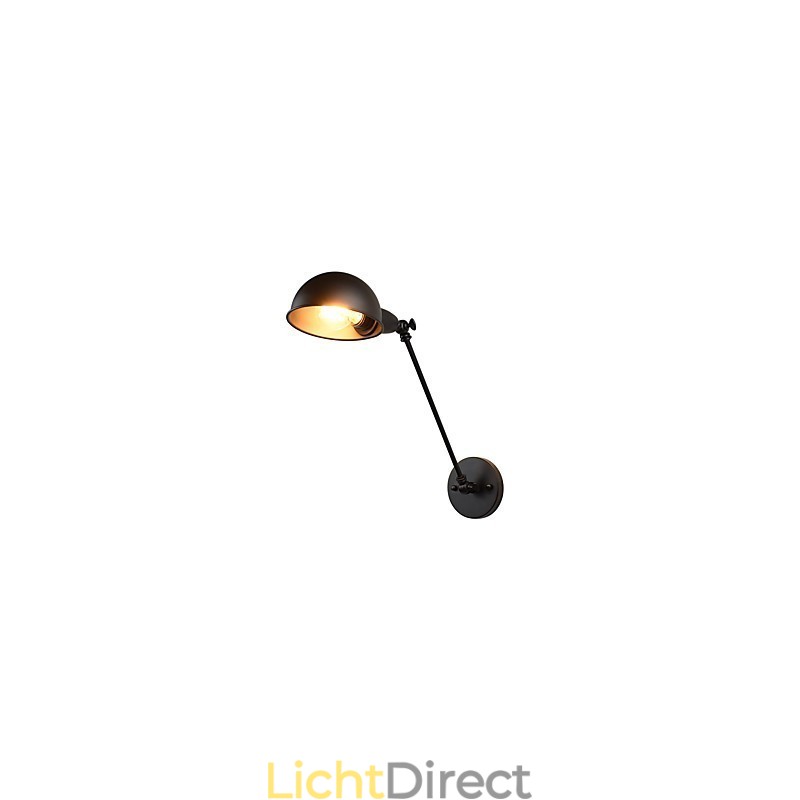 Geschilderde stalen wandlamp Dumb Black American Coffee Decoratie Retro wandlamp Lichtzwaardlamp op de muur