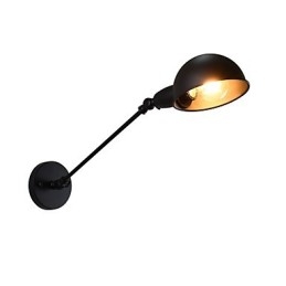Geschilderde stalen wandlamp Dumb Black American Coffee Decoratie Retro wandlamp Lichtzwaardlamp op de muur