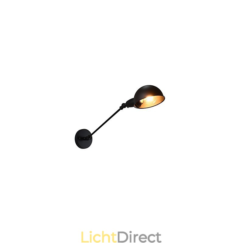 Geschilderde stalen wandlamp Dumb Black American Coffee Decoratie Retro wandlamp Lichtzwaardlamp op de muur