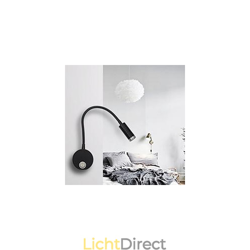 De wandlamp van de wandlamp van de kop van het slangbed wordt verlicht door de lichtleeslamp