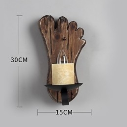 Enkele kop industriële vintage retro houten metalen schilderij kleur wandlamp voor de thuishotel gang decoreren wandlamp