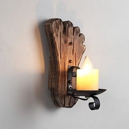 Enkele kop industriële vintage retro houten metalen schilderij kleur wandlamp voor de thuishotel gang decoreren wandlamp