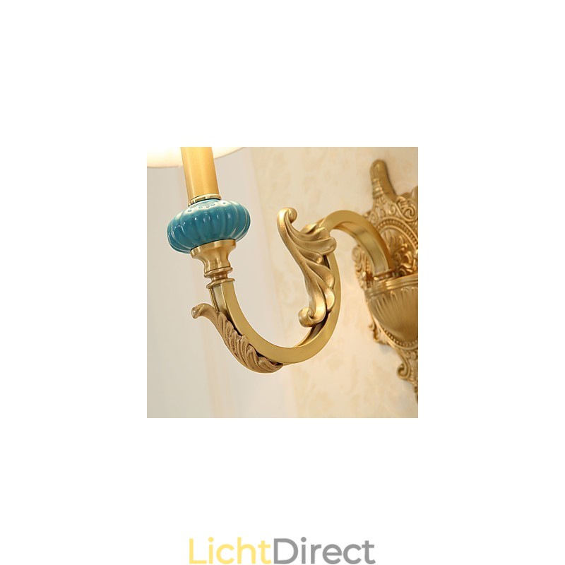 Eenvoudige landelijke traditionele klassieke messingfunctie voor mini-stijl uplight wandlampen wandlamp